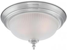 Westinghouse 6344400 - 13 in. 2 Light Flush Brushed Nickel Finish Frosted Swirl Glass