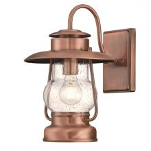 Westinghouse 6373100 - Wall Fixture Washed Copper Finish Clear Seeded Glass