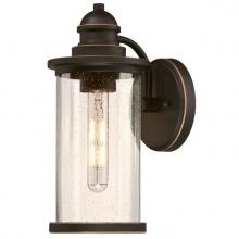 Westinghouse 6373900 - Wall Fixture Oil Rubbed Bronze Finish with Highlights Clear Seeded Glass