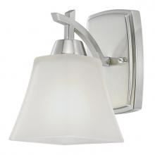 Westinghouse 6573400 - 1 Light Wall Fixture Brushed Nickel Finish Frosted Glass