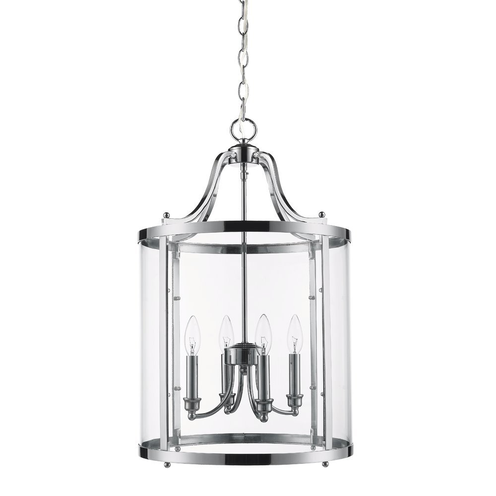 Payton 4-Light Pendant in Chrome with Clear Glass