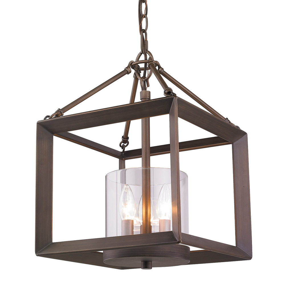 Smyth Convertible Pendant in Gunmetal Bronze with Clear Glass