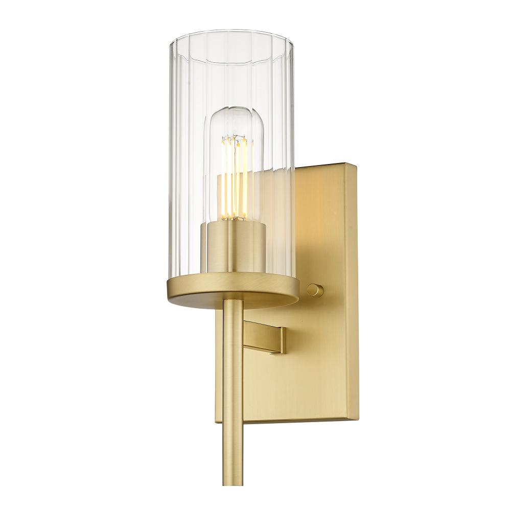 Winslett BCB 1-Light Wall Sconce in Brushed Champagne Bronze with Clear Glass Shade