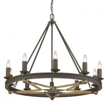 Golden 1053-10 DR - 10 Light Chandelier