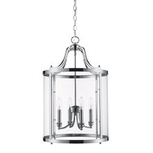 Golden 1157-4P CH - Payton 4-Light Pendant in Chrome with Clear Glass