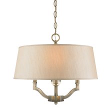 Golden 3500-SF AB-PMT - Waverly Semi-Flush (Convertible) in Aged Brass with Silken Parchment Shade