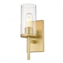 Golden 7011-1W BCB-CLR - Winslett BCB 1-Light Wall Sconce in Brushed Champagne Bronze with Clear Glass Shade