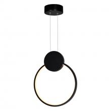 CWI Lighting 1297P12-1-101 - Pulley 12 in LED Black Mini Pendant