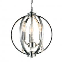 CWI Lighting 5025P10C-3 - Abia 3 Light Up Mini Pendant With Chrome Finish