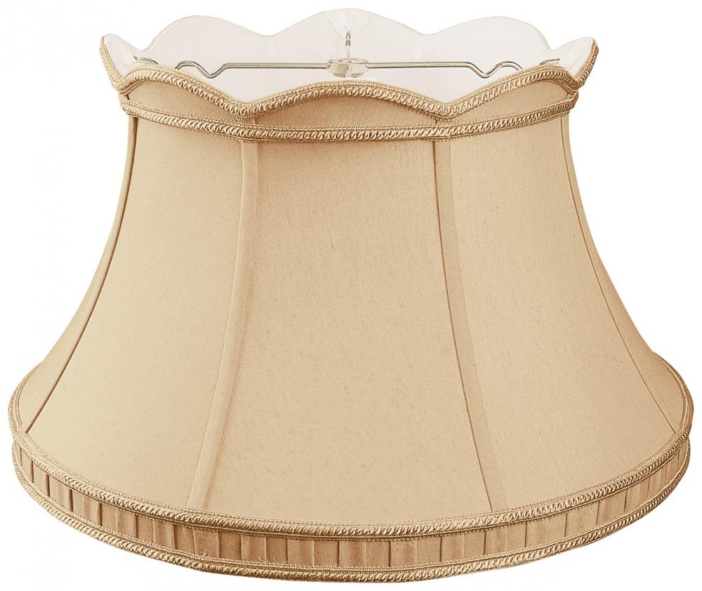 Designer Round Lampshade with Scallop Top