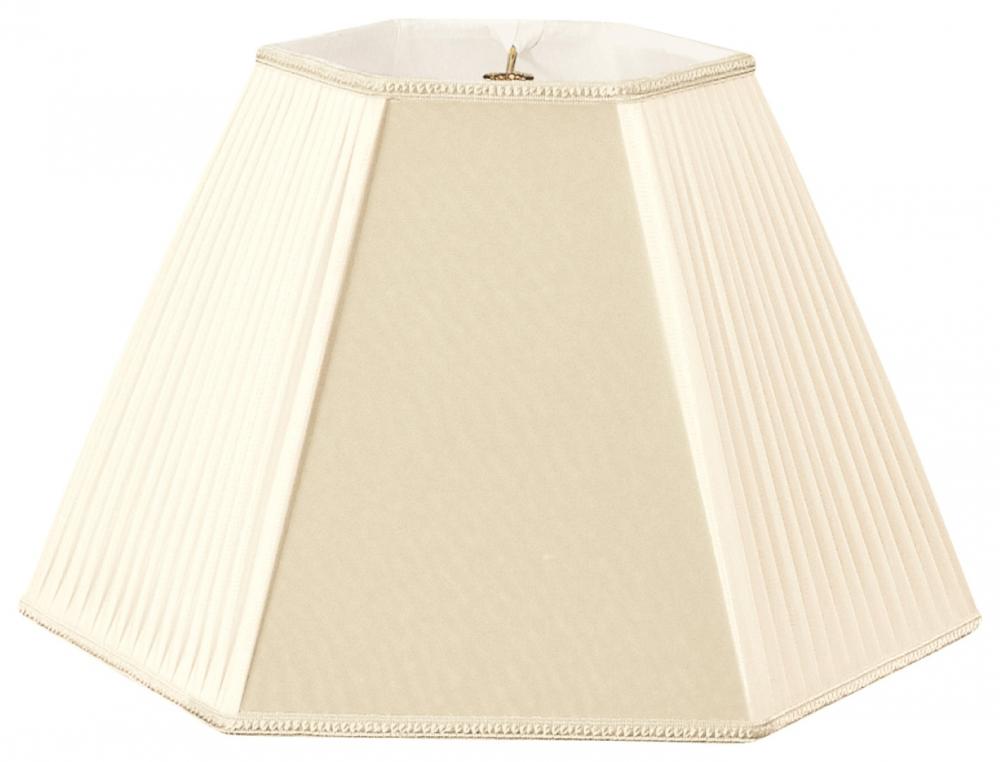 Honey Beige Designer Lampshade with Off White Pleats