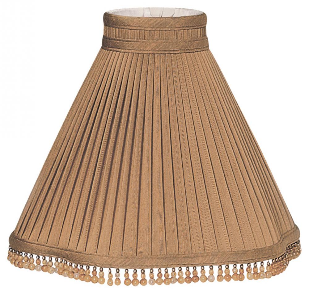 Pleated Designer Lampshade with Beaded Trim