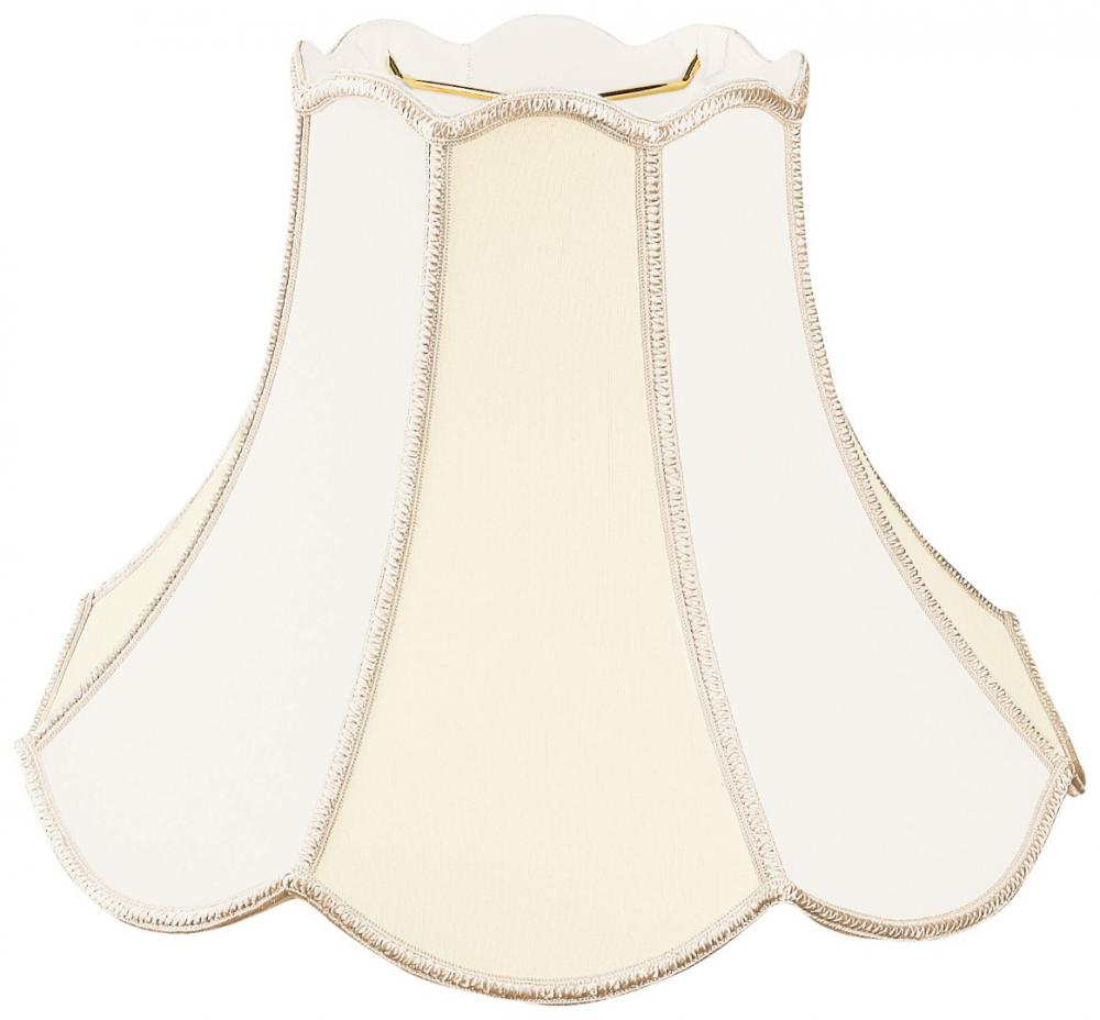 Honey Beige and Off White Scallop Panel Designer Lampshade