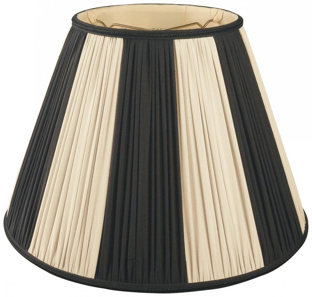 Honey Beige and Black Pleated Designer Lampshade