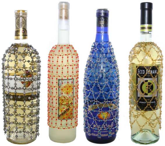 Beaded Wine Bottle Covers -Set#1 - 4 Styles