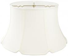 Royal Designs, Inc. DS-15-17WH - Designer Shallow Drum Lampshade with V-Notch Bottom