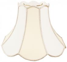 Royal Designs, Inc. DS-75-12BG/WH - Honey Beige and Off White Scallop Panel Designer Lampshade