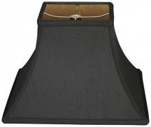 Royal Designs, Inc. HB-601-10BLK/GL - Bell Square Hardback Shade