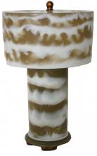 Royal Designs, Inc. LC-7001 - Beige and White Modern Hand Painted Polyresin Mini Lamp.