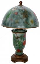 Royal Designs, Inc. LC-7005 - Multi-Color Hand Painted Polyresin Mini Lamp with inserted Flowers.