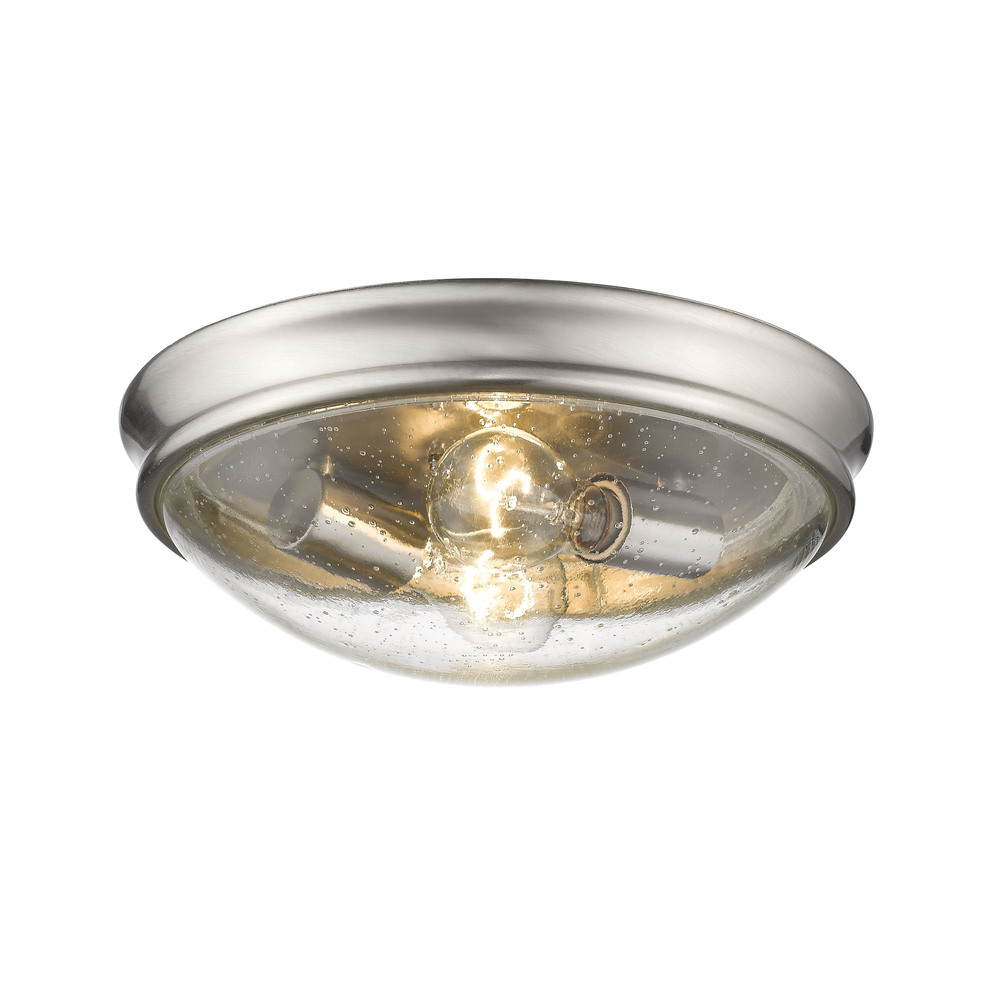 2-Light Flushmount Ceiling Light Brushed Nickel