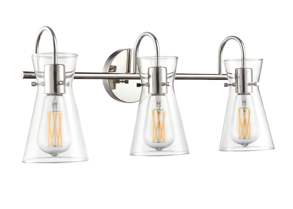 Camellia 22" Wide 3-Light Vanity - Polished Nickel