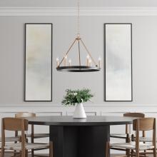 Millennium 9506-MB/MG - Carruth 5-Light Chandelier Ceiling Light Matte Black Modern Gold