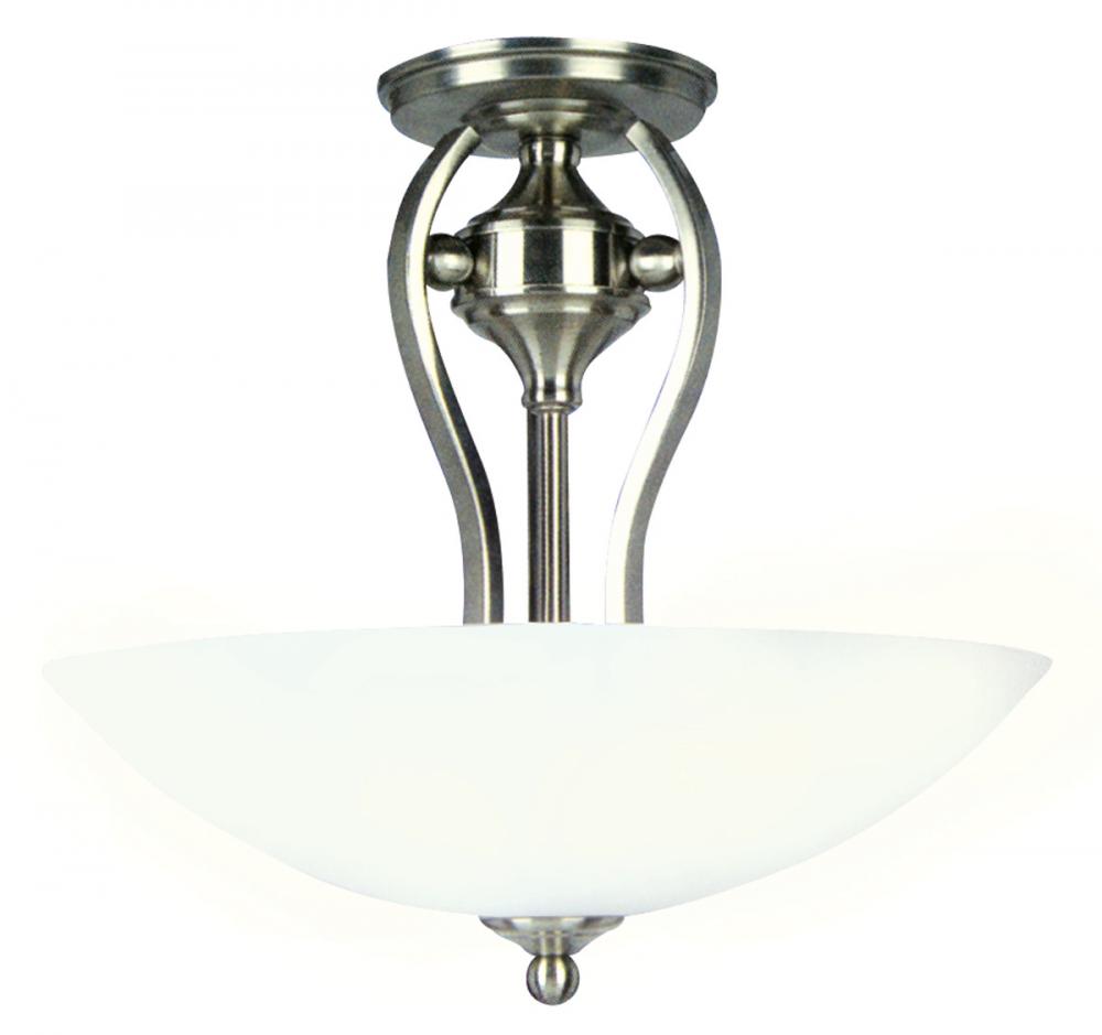 Nickel Bowl Semi-Flush Mount