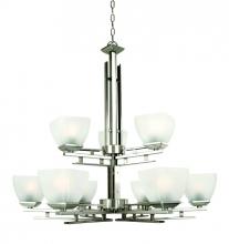 Yosemite Lighting 95539-3+6SN - Nickel Up Chandelier