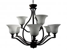 Yosemite Lighting 9939-3+6DB - Up Chandelier