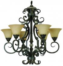 Yosemite Lighting F053A06TSPLS - Up Chandelier