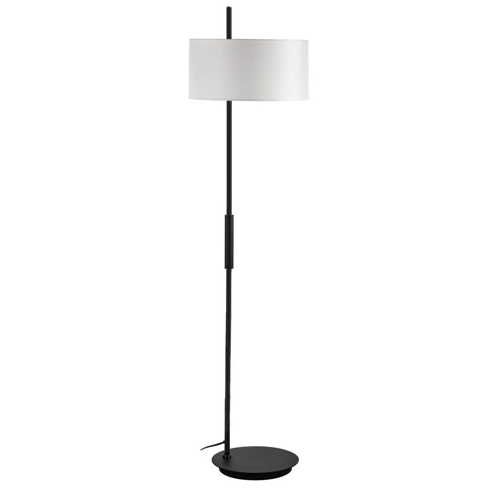 1LT Incandescent Floor Lamp, MB w/ WH Shade