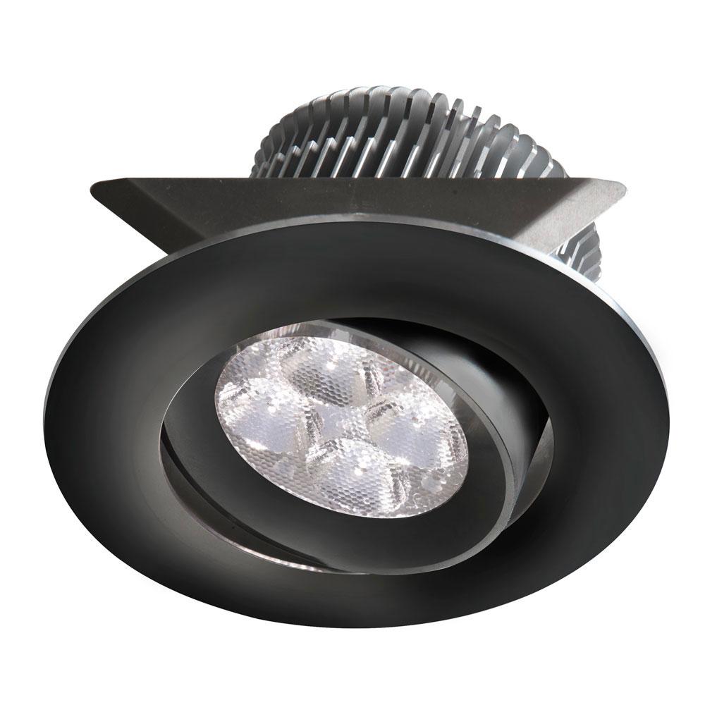 Black 2x4W 3000K, CRI80+, 25° beam, 24VDC input with Male Connector, 18" Lead wire, D84xH50 mm