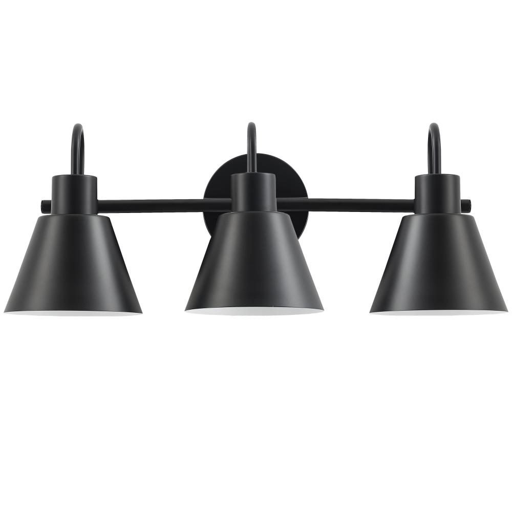 3 Light Vanity in Matte Black