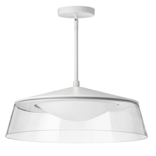 Dainolite 3145-LEDP18-CL-MW - 35W Pendant Matte White Finish w/ Clear Glass