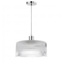 Dainolite NAD-123P-PC-FL - 1 Light Pendant in Polished Chrome w/ Fluted Glass