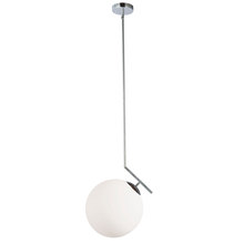 Dainolite ORN-141P-PC-WH - 1LT Incand White Glass Pendant, PC Finish