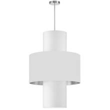 Dainolite POA-224P-PC-691-790 - 4LT Incan Pendant, PC w/ WH/SV & WH Shades