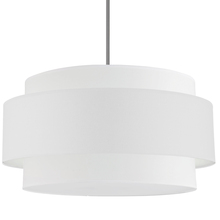 Dainolite PYA-304C-PC-WH - 4LT Incandescent Chandelier, PC w/ WH Shade