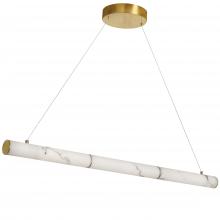 Dainolite RBN-4030HP-AGB-ALB - 30W Aged Brass Horizontal Pendant w/ Alabaster Diffuser
