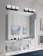 Dainolite VED-223W-MB - 3LT Vanity, MB w/ WH Opal Glass