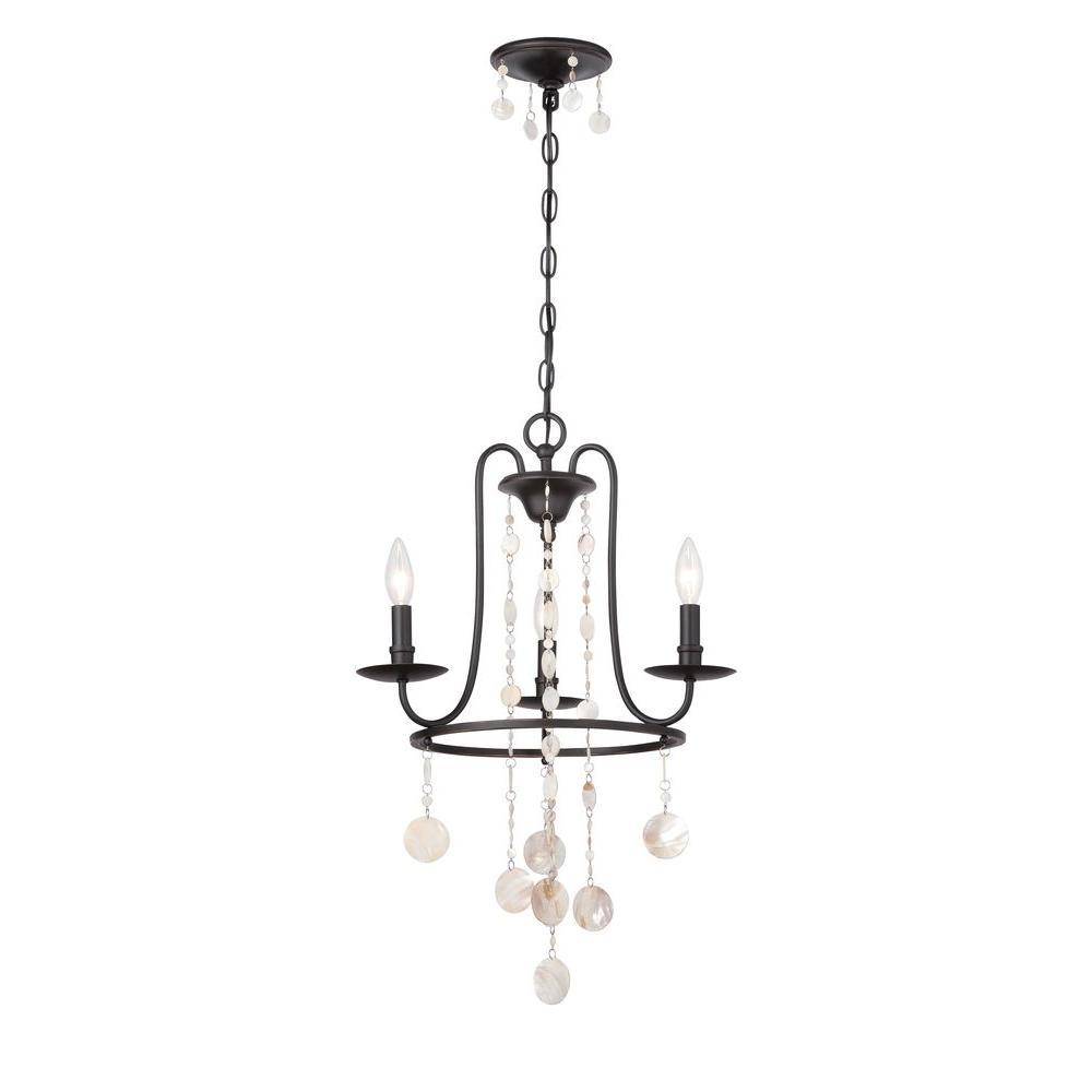 Matira Collection 3-Light Oil Rubbed Bronze Chandelier