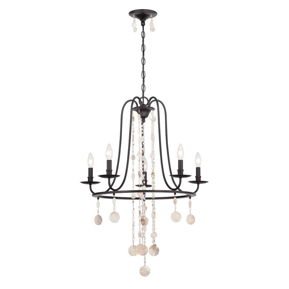 Matira Collection 5-Light Oil Rubbed Bronze Chandelier