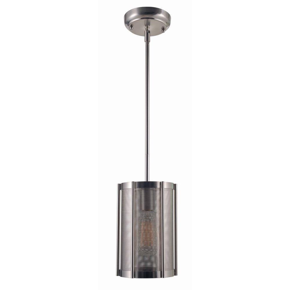 Xena Collection 1-Light Brushed Nickel Indoor Mini Pendant