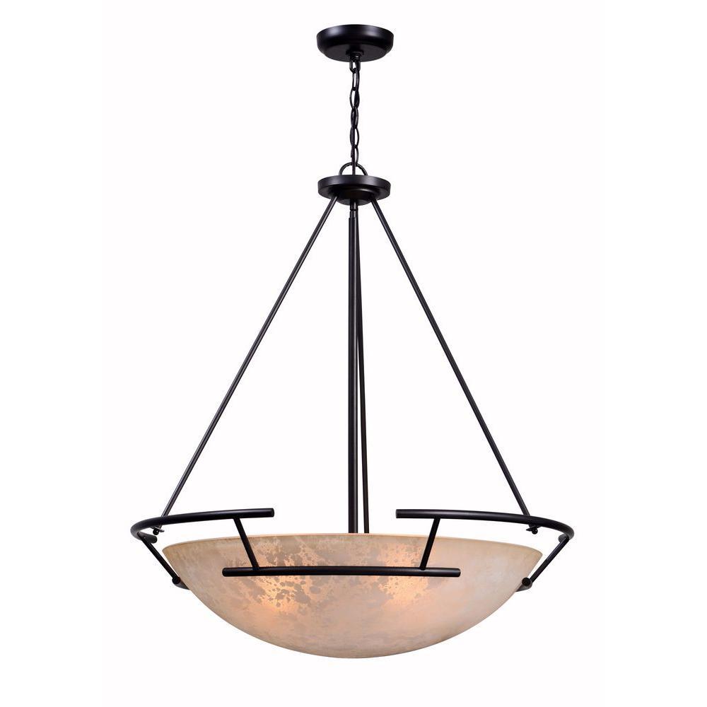Ava Collection 5-Light Oil Rubbed Bronze Indoor Pendant
