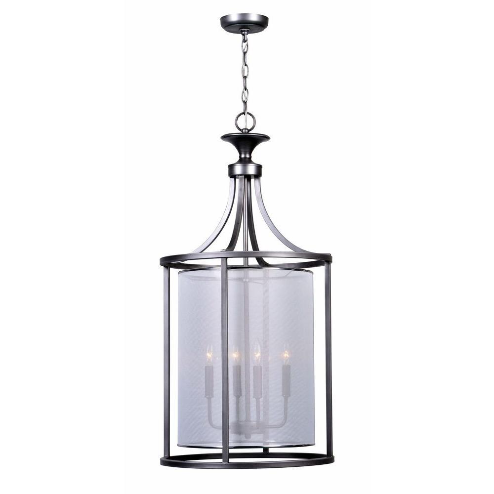 Aria Collection 4-Light Brushed Nickel Indoor Pendant