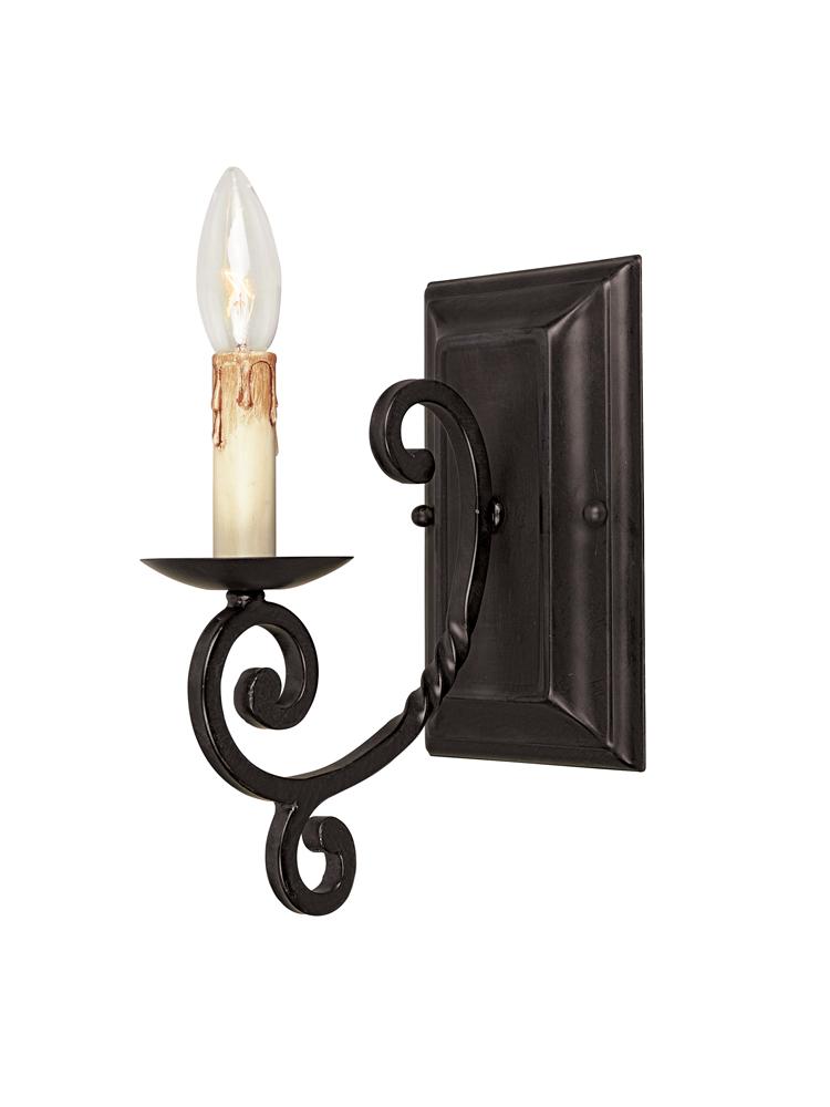 Rennes Collection 1-Light Rust Wall Sconce