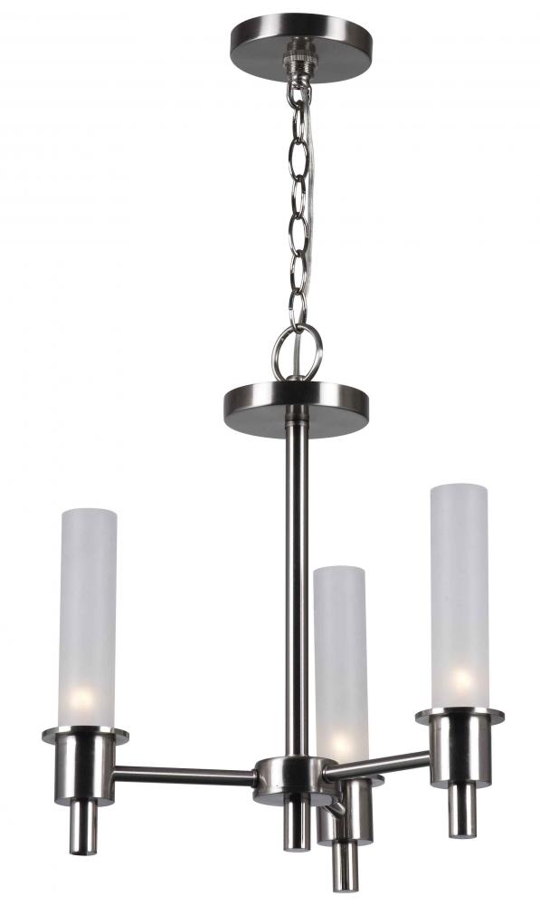 Dunwoody 3-Light Satin Nickel Chandelier