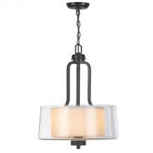 World Imports ES0006OB4 - 2-Light Oil-Rubbed Bronze Pendant with Glass Shade