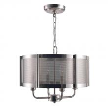 World Imports WI894937 - Xena Collection 4-Light Brushed Nickel Indoor Chandelier